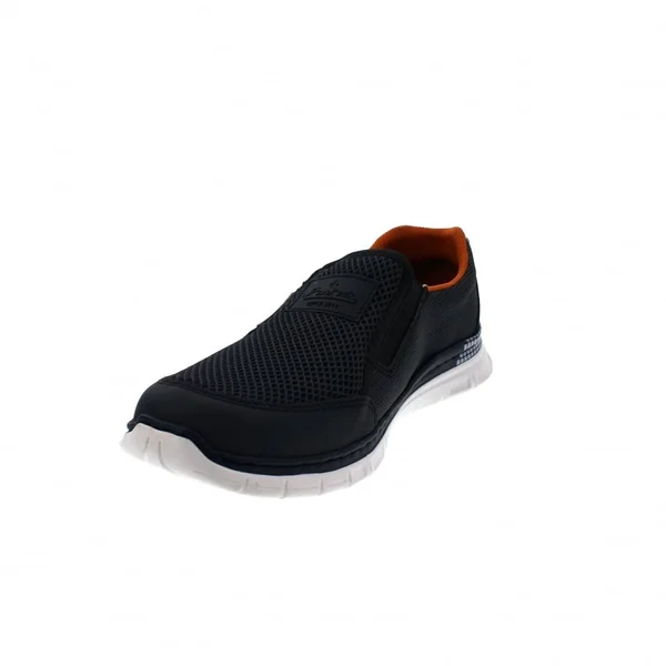 Rieker B4870-14 Mens Slip on Trainers Navy/White 42 EU