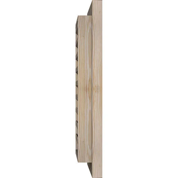 Ekena Millwork GVWVE24X2400SFPPI 24x22W x 24x22H Vertical Gable Vent (29x22W x 29x22H Frame Size): Primed - Functional, Smooth Pi