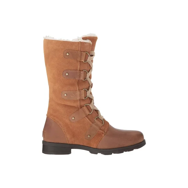 Sorel Women's Emelie Lace-Up Waterproof Boots, Major/Black Waterproof Leather/Suede, 7.5