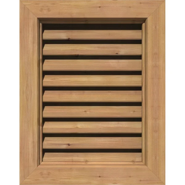 Ekena Millwork GVWVE26X2200SFUWR 26x22W x 22x22H Vertical Gable Vent (31x22W x 27x22H Frame Size): Unfinished, Functional, Smoot