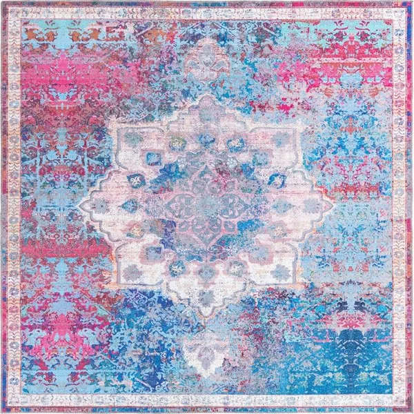 Renaissance 7 ft Square Tie Dye Area Rug