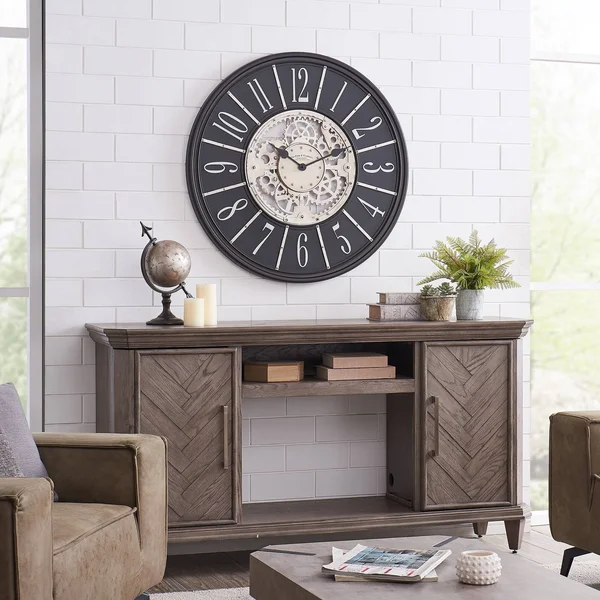 FirsTime & Co. Bronze Montevello Farmhouse Gears Clock