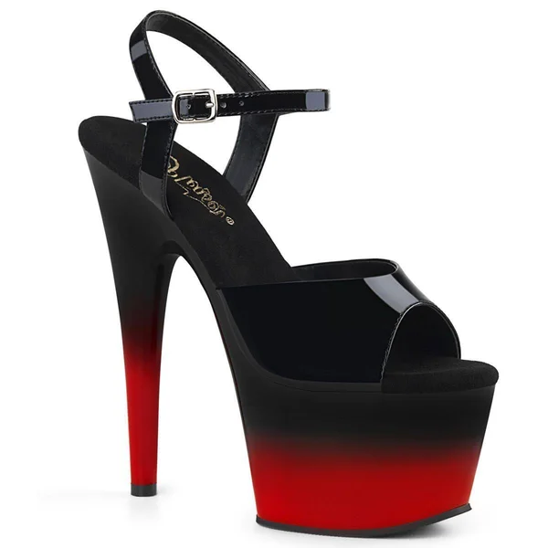 Pleaser - ADORE-709BR-H 12, Black Patent/Black-Red