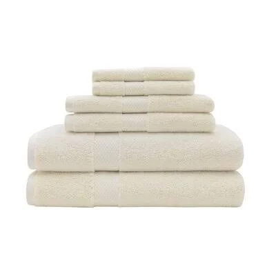 Dexter 6 Piece Egyptian-Quality Cotton Towel Set Color: Rich Cream