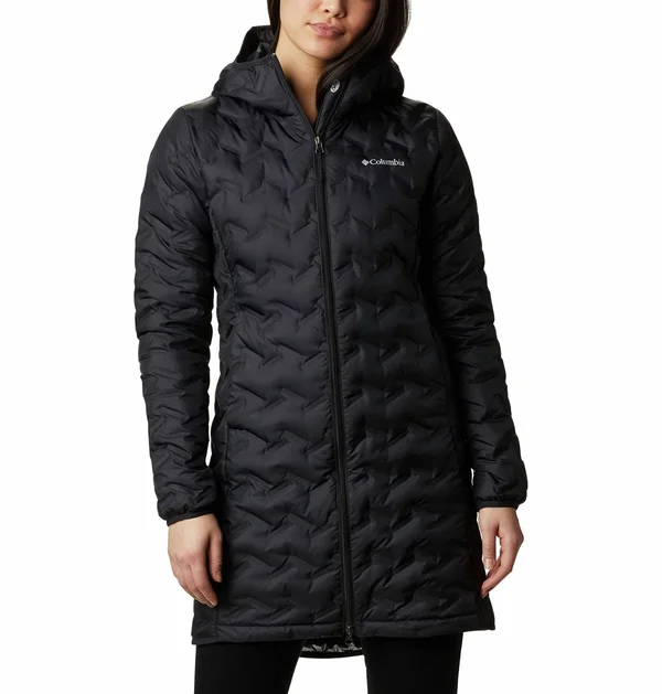 Columbia Delta Ridge Long Down Jacket - Women's Black, Xs