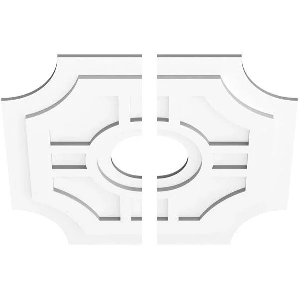 26 inchod x 6 inchid x 8 1/2 inchc x 1 inchp Haus Architectural Grade PVC Contemporary Ceiling Medallion - Two Piece