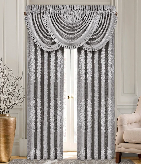 J Queen New York Silver La Scala Waterfall Valance