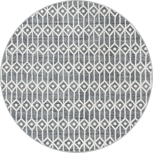 Unique Loom Matrix Trellis Diamonds Blue 9 ft. x 12 ft. Area Rug