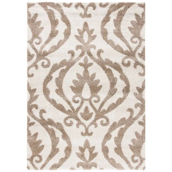 Safavieh Florida Shag Cream & Beige 8&-6x22 x 12& Rug