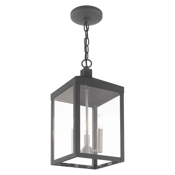 Livex Lighting Nyack Outdoor Pendant Lantern Nordic Gray 3 Light 20593-80