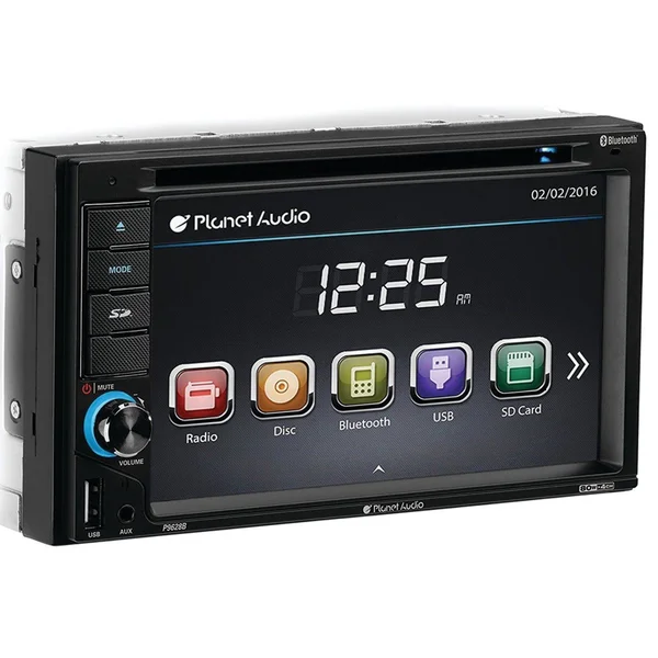 Planet Audio P9628b 6.2x22 Double-din In-dash Touchscreen DVD Receiver With Bluetooth