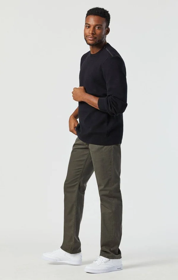 Mavi Men's Matt Relaxed Straight Leg in Green Bedford, Men's Jeans