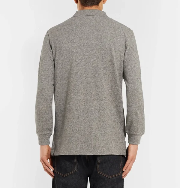Polo Ralph Lauren Long Sleeved Polo Shirt, Grey, M