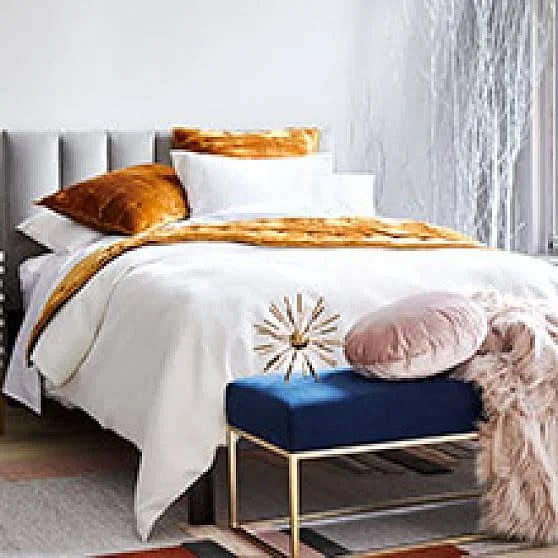 Channel Tufted Headboard Twin - Deco Weave, Pearl Gray