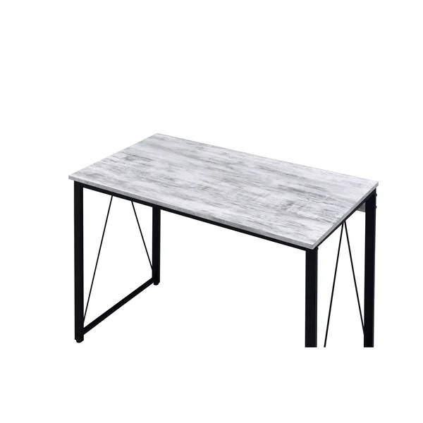 Acme Zaidin Writing Desk Antique White & Black Finish