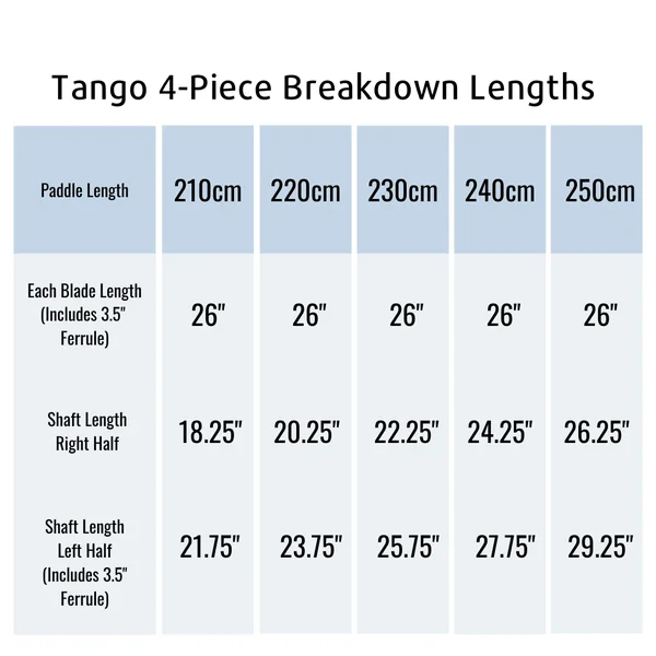 Aqua Bound Tango Fiberglass Straight Shaft 4-Piece Kayak Paddle