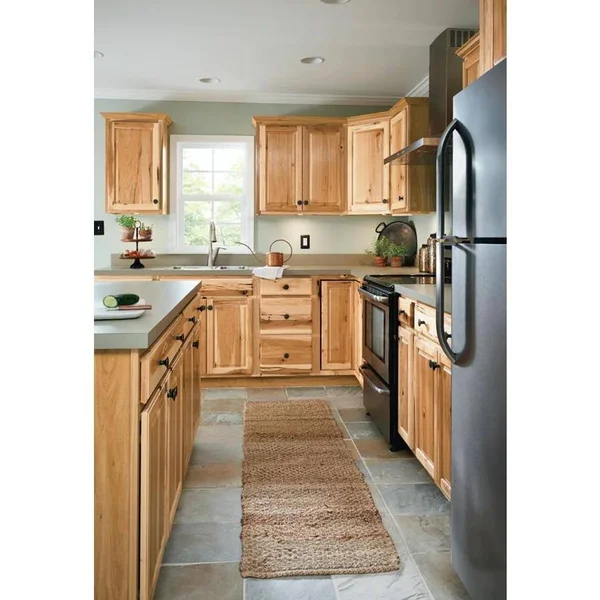 Diamond Now Denver 36-in W x 35-in H x 23.75-in D Natural Hickory Sink Base Stock Cabinet