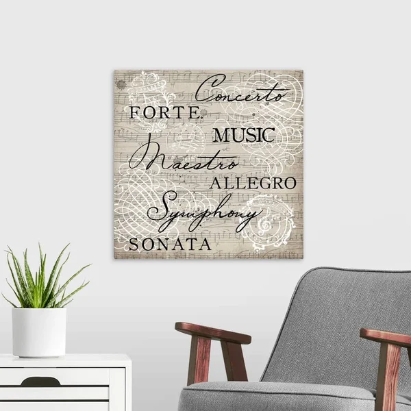 Musical Beauty IV, Large Solid-Faced Canvas Wall Art Print, Great Big Canvas