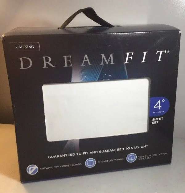 DreamFit Degree 4 Egyptian Cotton California King Sheet Set, Snowflake