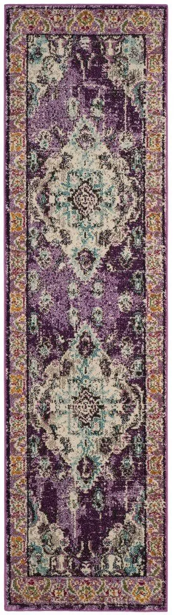 Safavieh MNC243L Monaco Violet, Light Blue Area Rug - 8& x 10&