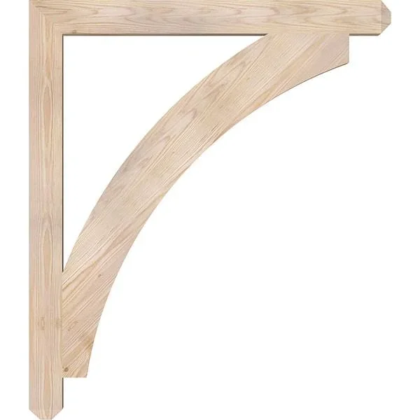 Ekena Millwork BKT04X38X44THR04SDF 3 1/2x22W x 38x22D x 44x22H Thorton Craftsman Smooth BRACKET - Douglas Fir