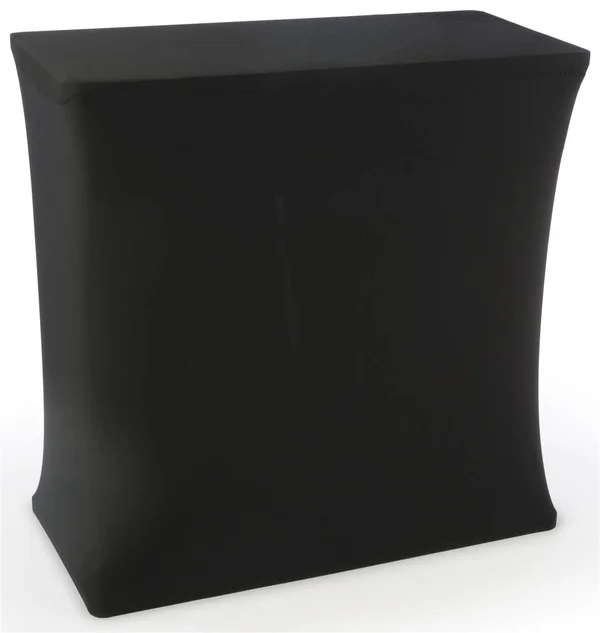 Portable Trade Show Counter Kiosk with Pop Up Stand, 38x22W x 38.5x22H, Stretch COVER, Wheeled Case