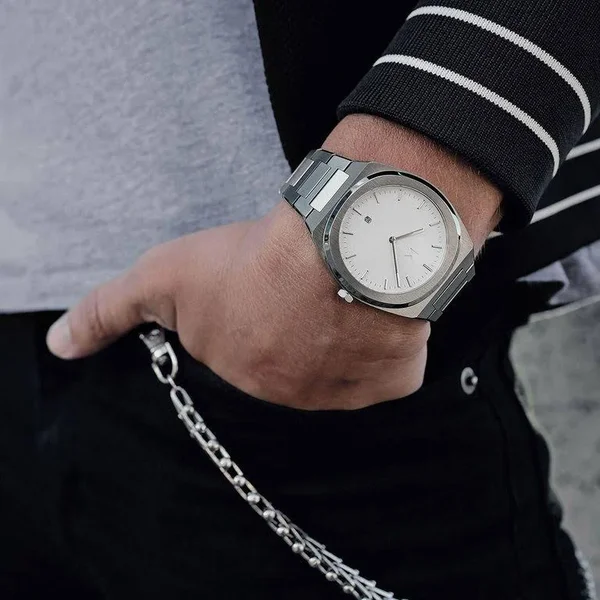 Mvmt Men's Watches, Odyssey, Limitless - White - Silver Link