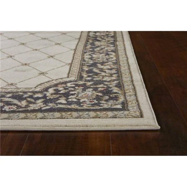 9' x 12' Polypropylene Ivory-Grey Area Rug