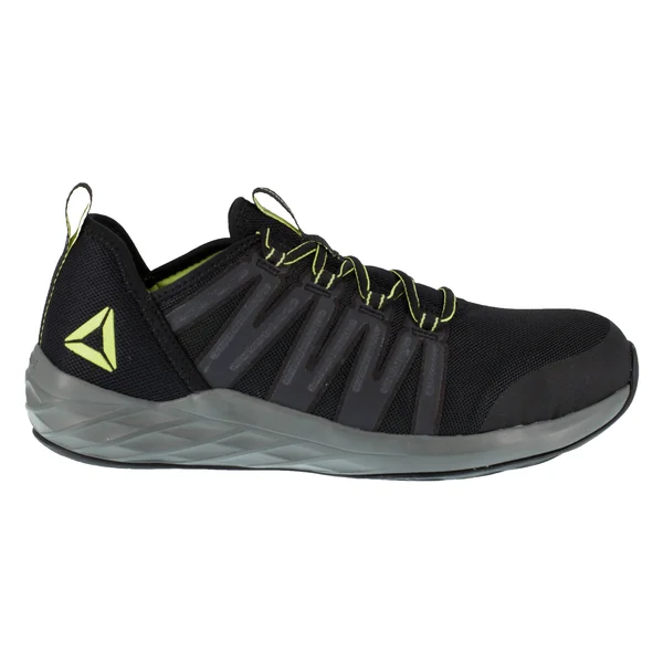 Reebok Work Astroride Steel Toe Work Shoe, Men's, Black/Lime Green, Size 7, Sneakers