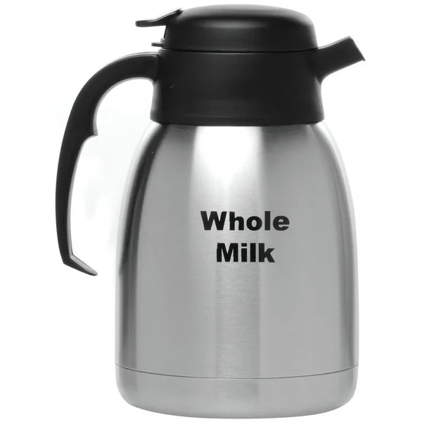 Service Ideas FVP15SKIMET Steelvac Carafe, Skim Milk Etched, 1.5 L