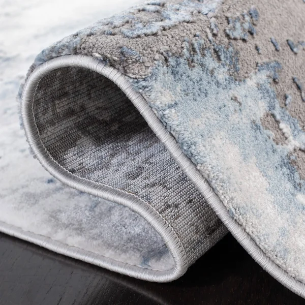Safavieh Craft CFT850M 6&7x22 Square Blue and Grey Area Rug