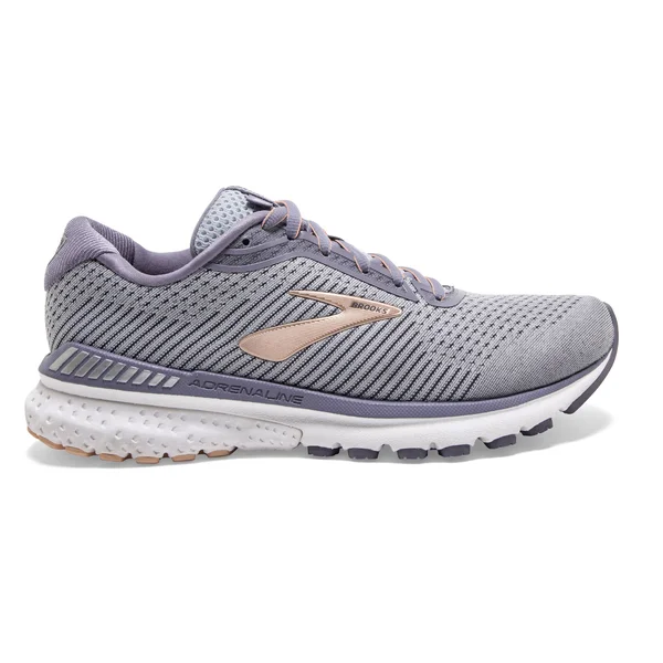 Brooks Women's Adrenaline GTS 20 - Grey - Pale Peach - White - 5.5 - 2E