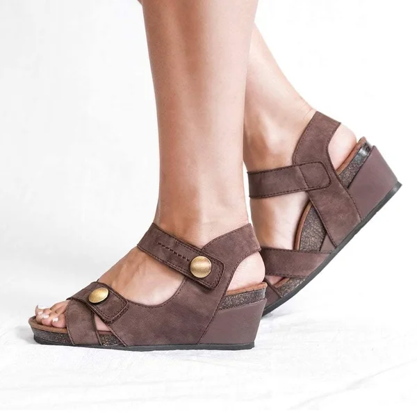 Women's OTBT Sandey Wedge Sandal, Size: 6.5, Brown