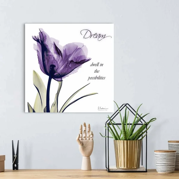 Tulip Dream X-Ray Photography - Canvas Wall Art, 16x16, Great Big Canvas