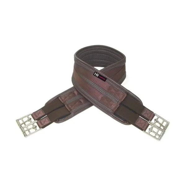 HY Comfort Both End Elastic Waffle Girths - Black