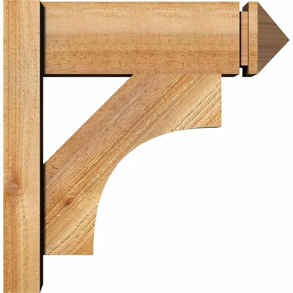 Ekena Millwork OUT06X30X42WTL03RWR 6x22W x 30x22D x 42x22H Westlake Rough Sawn Arts and Crafts Outlooker - Western Red Cedar