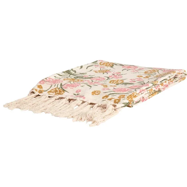 VHC Brands, Madeline Floral Printed Woven Throw 60x50