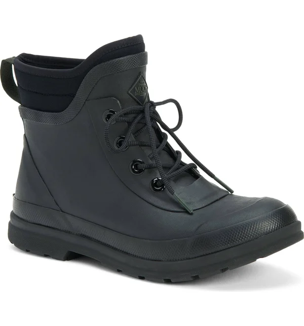 Muck Boot Women's Originals Lace-Up Rain Boots Black 9