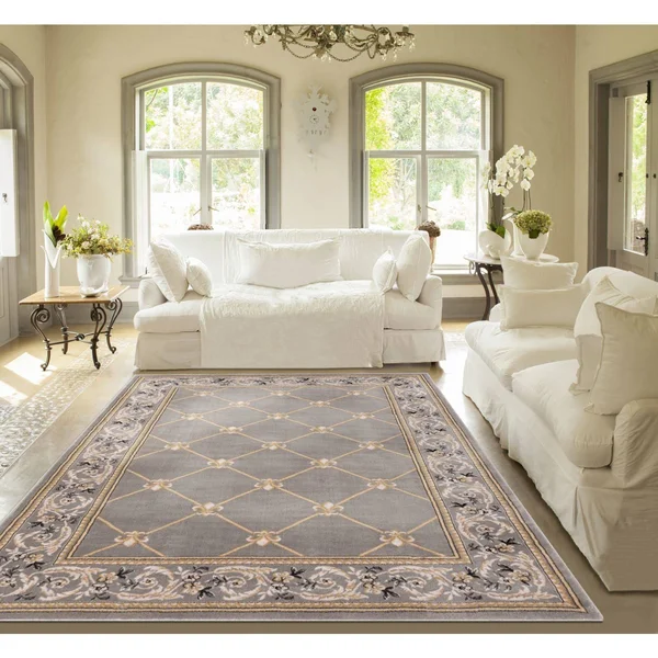 Well Woven Agra Royal Trellis Area Rug - 3&11x22 x 5&3x22 (Red/Beige)