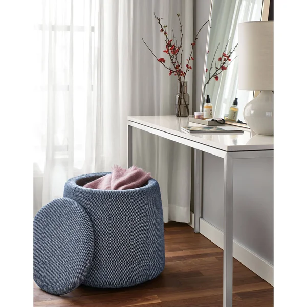 Room & Board - Modern Parsons 60W 12D 29h Console Table w/ 1.5x22 Leg, Maple Top w/ Ocean Blue Base