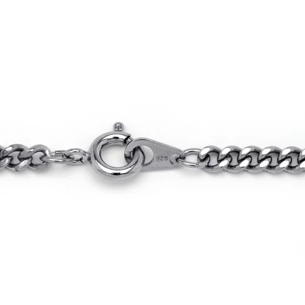 PalmBeach Jewelry Cross Pendant in Sterling Silver with Stainless Steel Chain 24x22