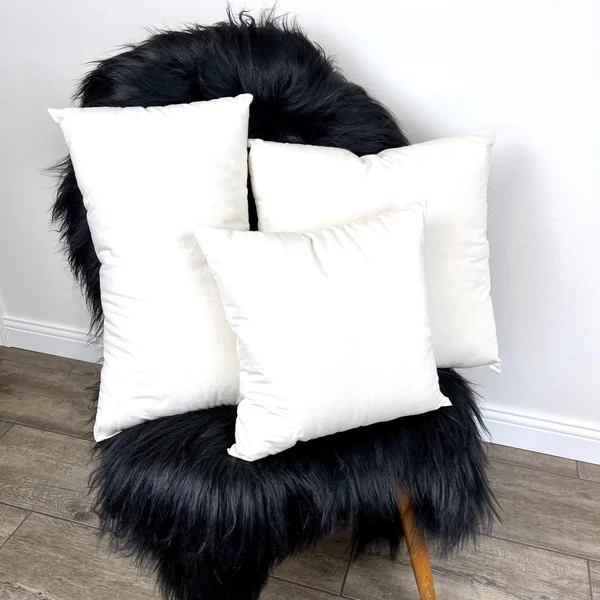 Copia Cove Wool Pillow Insert - 100% Wool Fill Cushion - Natural Fiber Eco Cushion Insert Home Decor - Size: 18 x 18