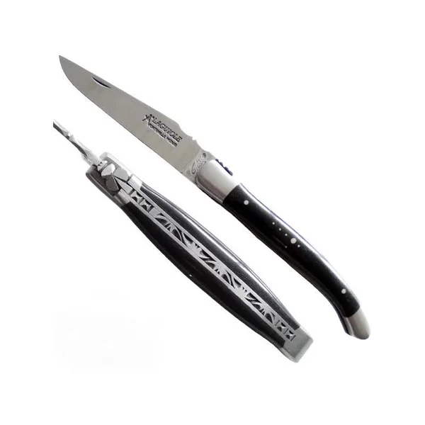 Laguiole Ebony Wood Handle Collector&s Knife