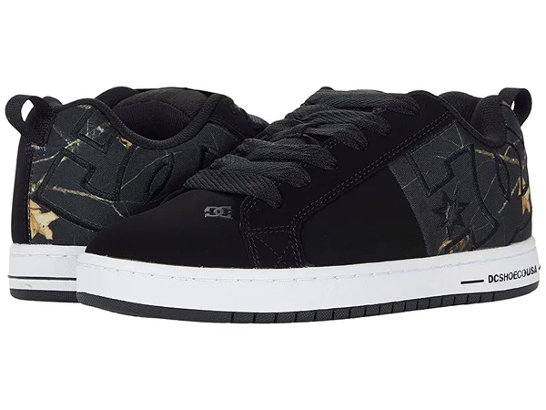 DC Court Graffik Sq Men's Skate Shoes Black/Print : 6.5 D - Medium