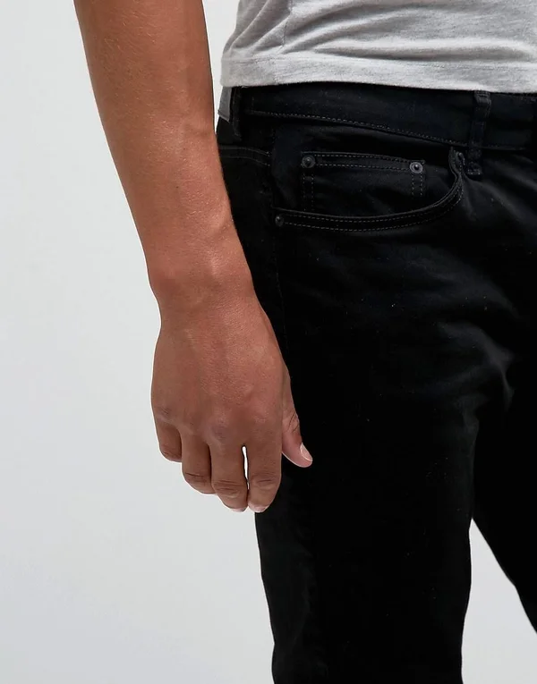 Mens River Island Black Slim Fit Seth Jeans - Black