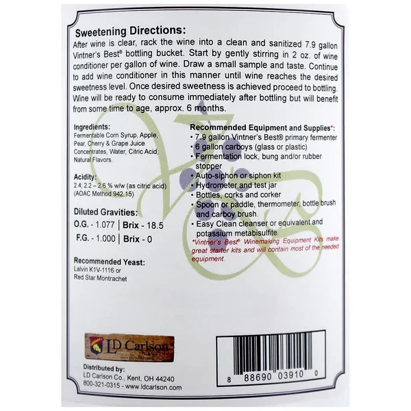 Vintners Best Fruit Wine Base-Cherry