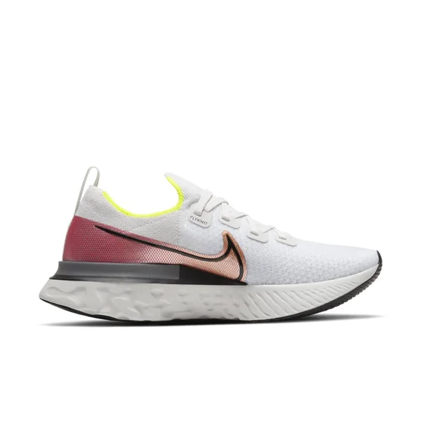 Nike Men's React Infinity Run Flyknit Platinum Tint-Black-Pink Blast, 14