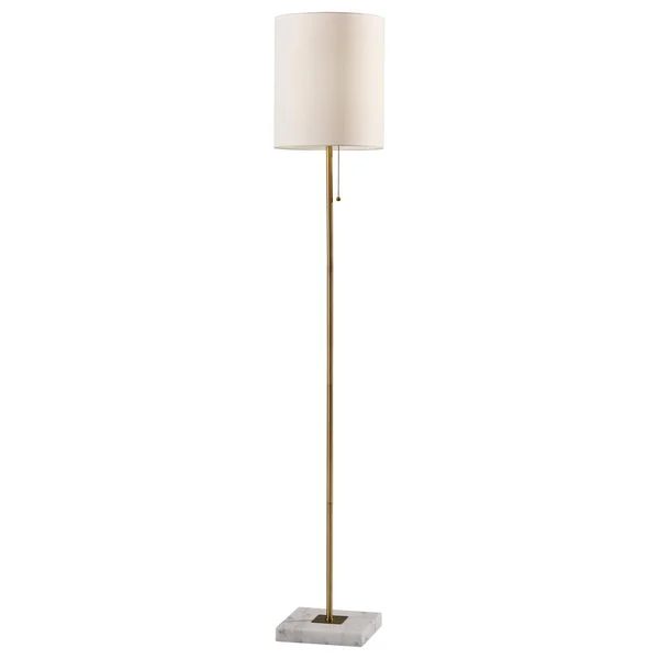Adesso Fiona Floor Lamp - Antique Brass