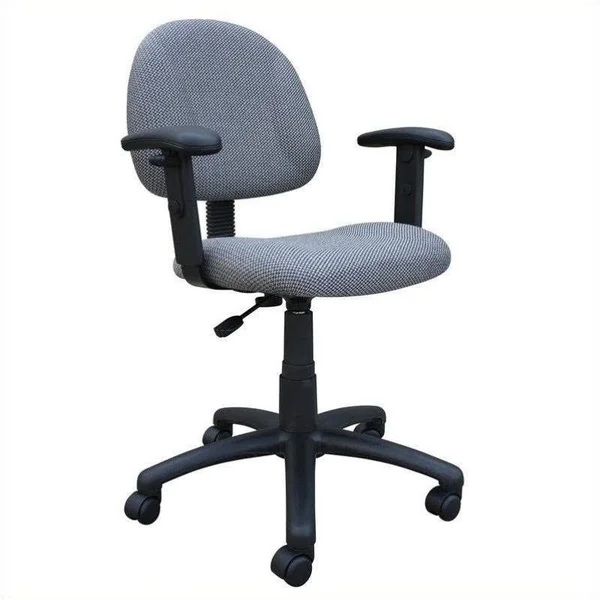 Scranton & Co Posture Office Chair with Adjustable Arms in Gray