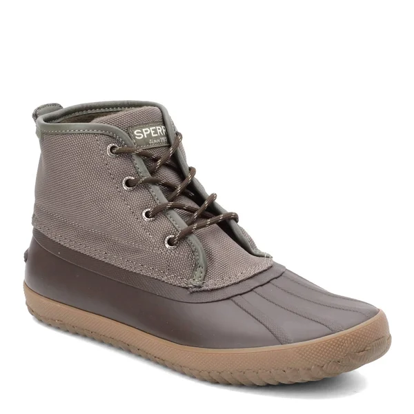 Men's Sperry Breakwater Duck Boot - Olive Green/Dark Brown - Size 8